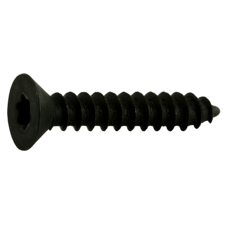 Sheet Metal Screw, #6 X 3/4 In, Black Steel Flat Head Torx Drive, 35 PK